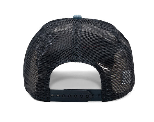 Kšiltovka New Era - Western Rodeo Denim Patch 9FORTY Trucker - Sky Blue / Navy