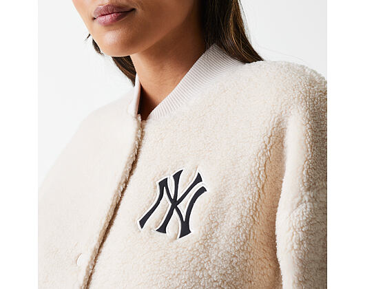 Dámská Bunda New Era - MLB Sherpa Bomber - NY Yankees - Cream