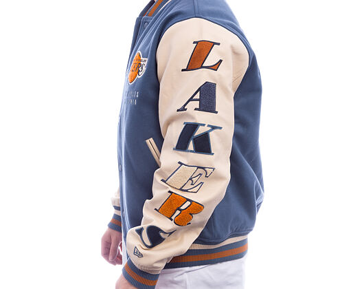 Bunda New Era - NBA Patch Varsity Jacket - LA Lakers - Muted Indigo