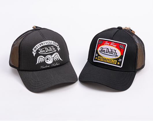 Kšiltovka Von Dutch - Trucker - Live Fast - Black/Black