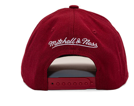 Kšiltovka Mitchell & Ness - Branded Pinscript Classic Red - Burgundy / White