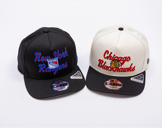 Kšiltovka New Era - NHL Chainstitch 9FIFTY A-Frame - New York Rangers - Black