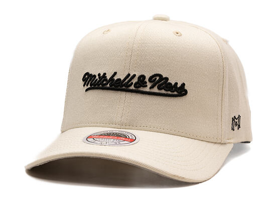 Kšiltovka Mitchell & Ness - Branded Script Stretch  - Off White