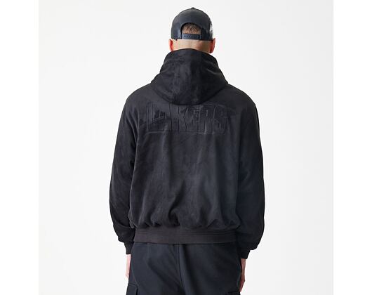 Bunda New Era - NBA Suede Hooded Jacket - LA LAkers - Black