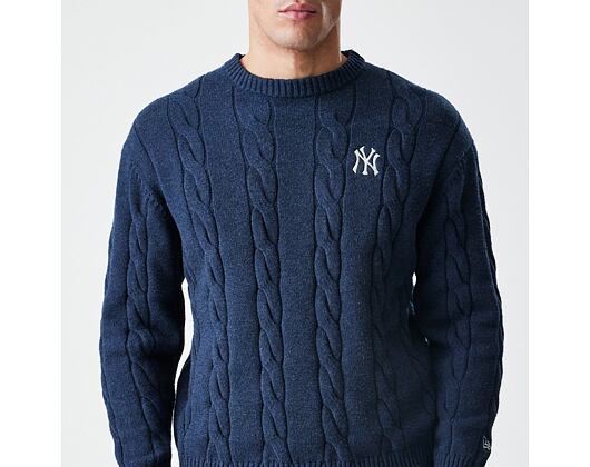 Svetr New Era - MLB Cable Knit Crew - NY Yankees - Navy