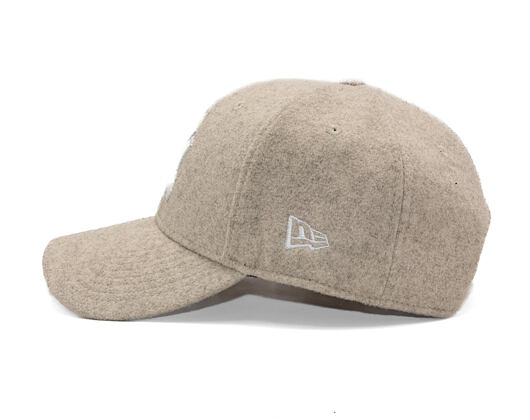 Kšiltovka New Era - MLB Melton Wool 9FORTY - NY Yankees - Stone / White