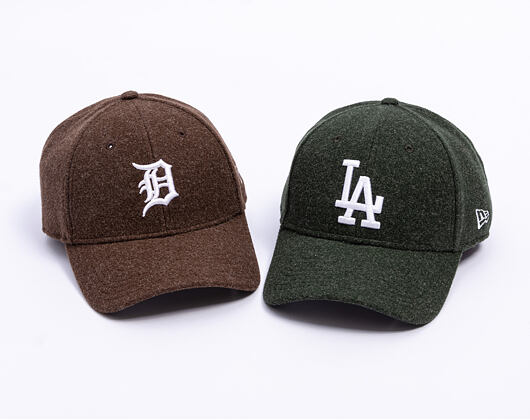 Kšiltovka New Era - MLB Melton Wool 9FORTY - Detroit Tigers - Brown / White