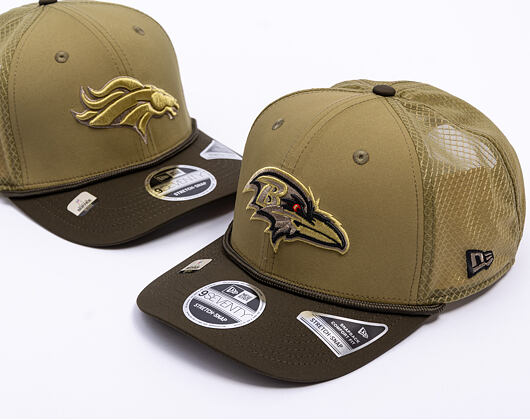 Kšiltovka New Era - NFL25 "Salute to Service" - 9SEVENTY Stretch-Snap - Baltimore Ravens