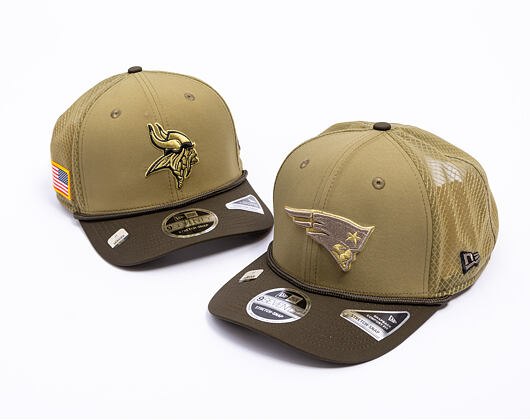 Kšiltovka New Era - NFL25 "Salute to Service" - 9SEVENTY Stretch-Snap - New England Patriots