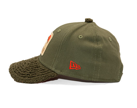 Dětská Kšiltovka New Era - Branded Kids Outdoor 9FORTY - Olive / Orange
