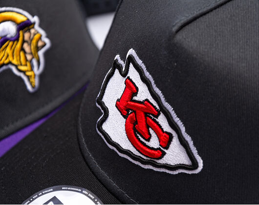 Kšiltovka New Era - NFL Charcoal Drop 9FORTY A-Frame - Kansas City Chiefs - Steel Clouds / Black