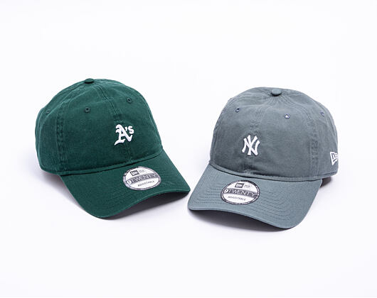 Kšiltovka New Era - MLB Washed Mini Logo 9TWENTY - Oakland Athletics - Dark Green