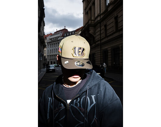 Kšiltovka New Era - NFL25 "Salute to Service" - 9SEVENTY Stretch-Snap - Cincinnati Bengals