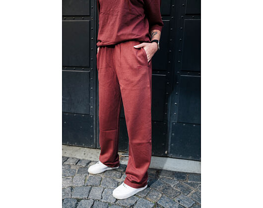 Kalhoty New Era - Branded Washed Straight Sweatpants - Burgundy