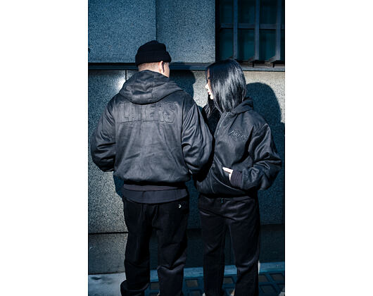 Bunda New Era - NBA Suede Hooded Jacket - LA LAkers - Black