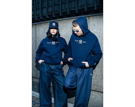 Mikina New Era - MLB Graphic Oversized Hoody - NY Yankees - Navy