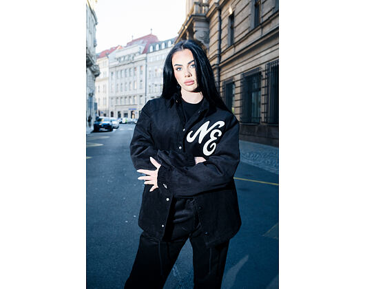 Bunda New Era - Branded Cord Coach Jacket - Black