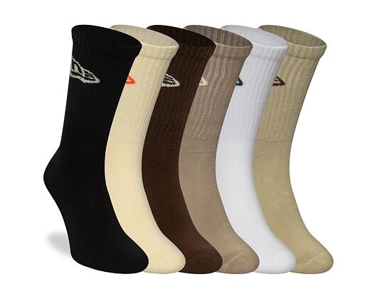 Ponožky New Era - Flag Crew Socks 6pk - Earth Palette