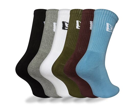 Ponožky New Era - Flag Crew Socks 6pk - Multi Color
