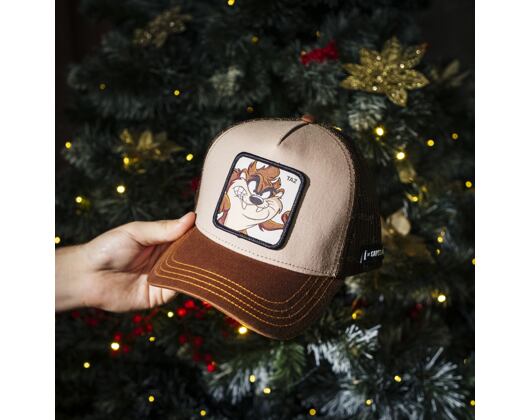 Kšiltovka Capslab - Trucker Looney Tunes - Taz - Brown