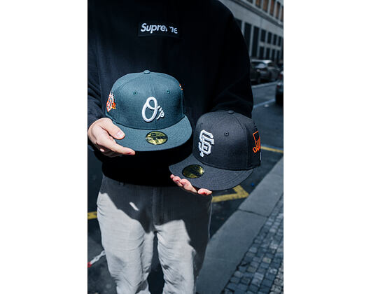 Kšiltovka New Era - MLB "Image Drop" ALL OVER 59FIFTY - Baltimore Orioles - Dark Green