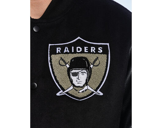 Bunda Mitchell & Ness - NFL Blackout Collection Varsity Jacket Oakland Raiders - Black