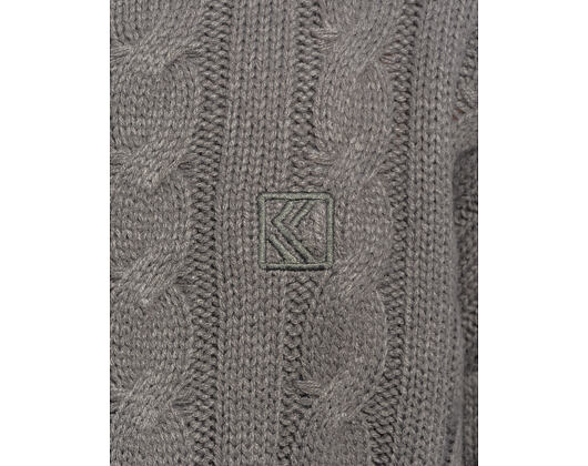 Svetr Karl Kani Og Cable Knit Os Sweater Grey