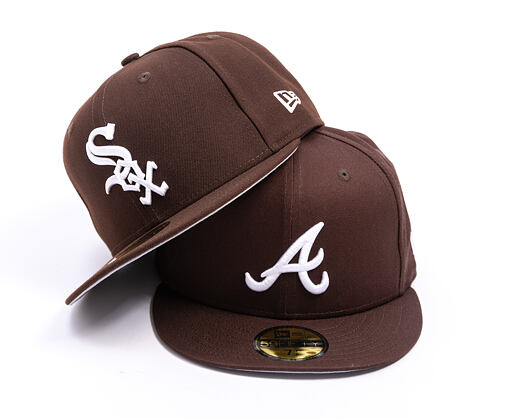 Kšiltovka New Era - MLB Seasonal 59FIFTY - Atlanta Braves - Burnt Wood - Brown