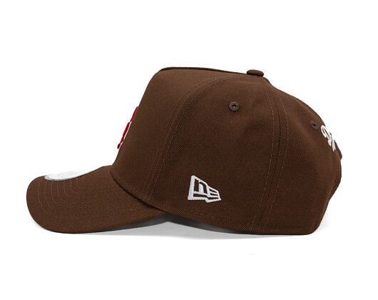 Kšiltovka New Era - MLB Outline Script 9FORTY A-Frame - LA Dodgers - Chestnut Brown
