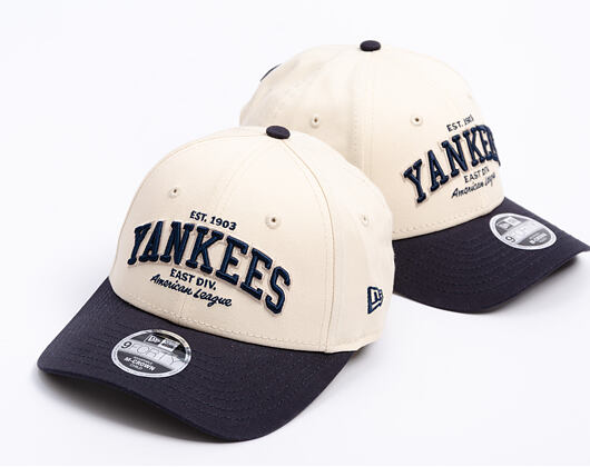 Dětská Kšiltovka New Era - MLB Wordmark 9FORTY M-CROWN - NY Yankees - Cream