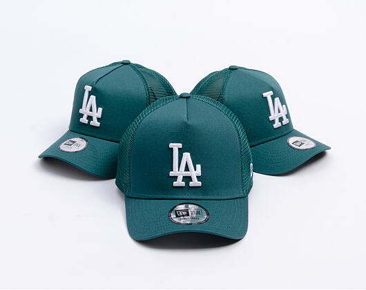 Kšiltovka New Era - MLB Essential 9FORTY Trucker - LA Dodgers - Pine Green