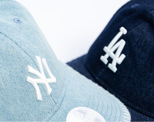 Dámská Kšiltovka New Era - MLB Denim Stitch 9TWENTY - NY Yankees - Pastel Blue