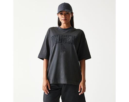 Triko New Era - MLB Washed Boxy Tee - LA Dodgers - Dark Grey