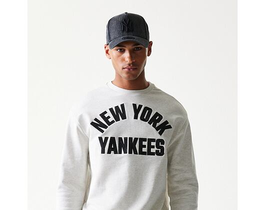 Mikina New Era - MLB Graphic Oversized Crewneck - NY Yankees - Heather Grey