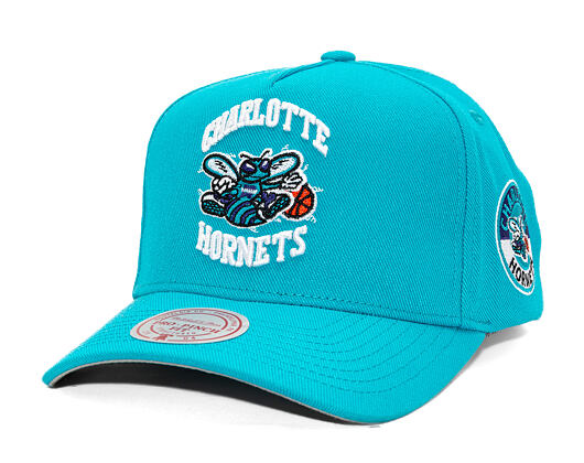Kšiltovka Mitchell & Ness - Charlotte Hornets - Double Clutch Pro Snapback Hwc - Teal