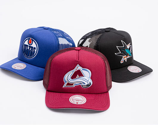 Kšiltovka Mitchell & Ness - Colorado Avalanche - Evergreen Trucker - Maroon