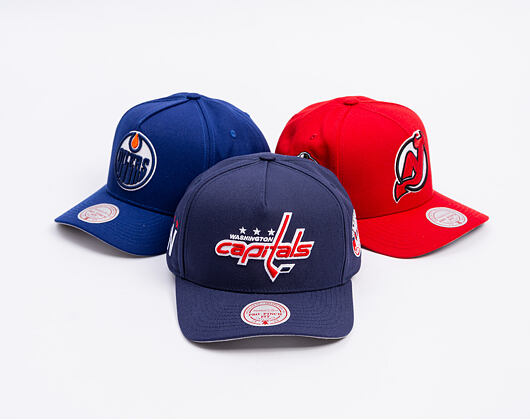 Kšiltovka Mitchell & Ness - Washington Capitals - Double Clutch Pro Snapback - Navy