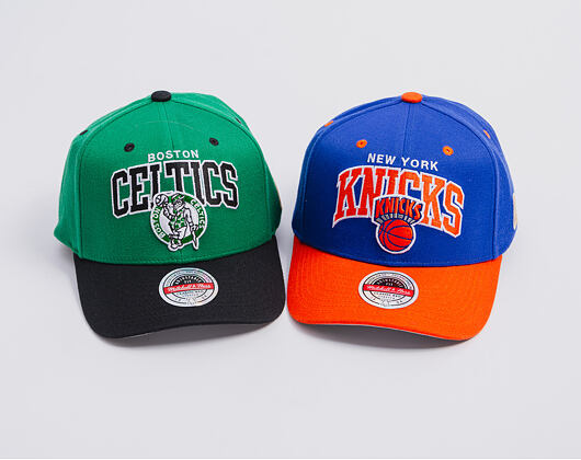 Kšiltovka Mitchell & Ness - NBA Team Arch Snapback - New York Knicks - Blue / Orange