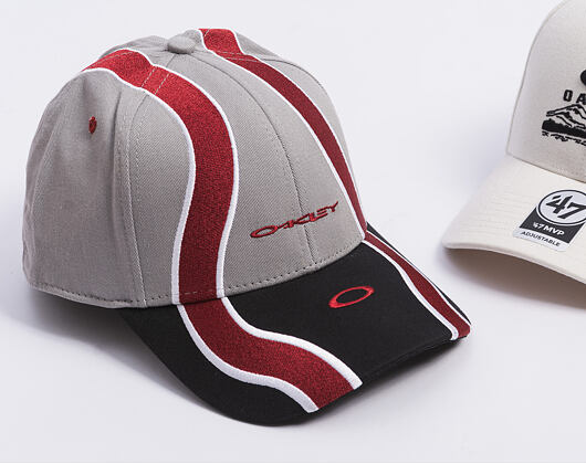 Kšiltovka Oakley - Wave Cap - Cement/Black/Iron Red