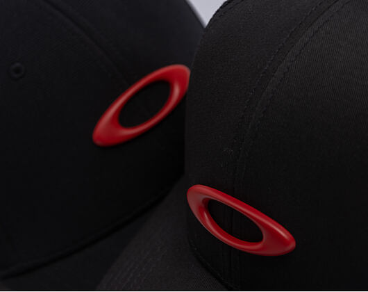 Kšiltovka Oakley - Tincan Cap - Pitch Black/Flame Red