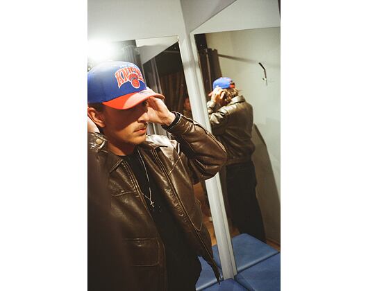 Kšiltovka Mitchell & Ness - NBA Team Arch Snapback - New York Knicks - Blue / Orange