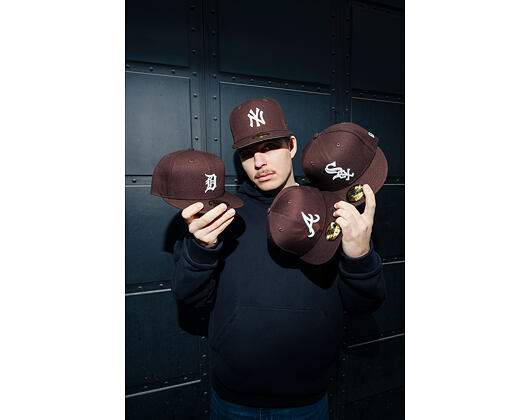 Kšiltovka New Era - MLB Seasonal 59FIFTY - Detroit Tigers - Burnt Wood - Brown