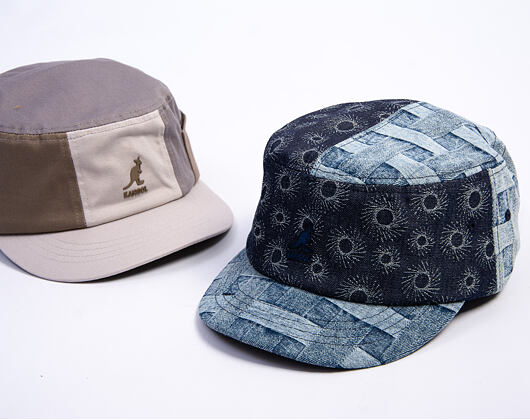 Kšiltovka Kangol - TRENDS PACK - Denim Mashup Army Cap - Blue Picnic