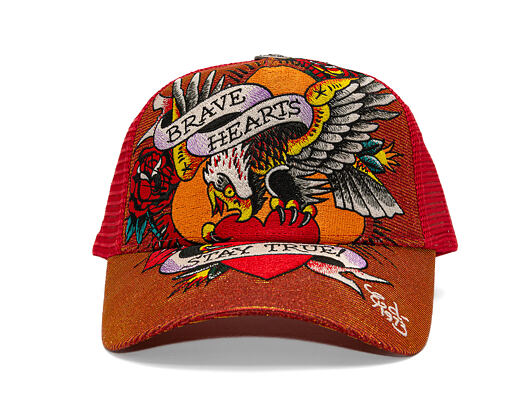 Kšiltovka Ed Hardy - Brave Hearts 6 Panel Metallic Trucker Cap - Samba