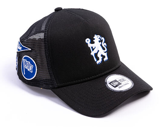 Kšiltovka New Era -  Patch 9FORTY Trucker - Chelsea FC Lion Crest - Black