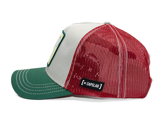 Kšiltovka Capslab - Trucker Peanuts - Cool Joe - White / Red /Green