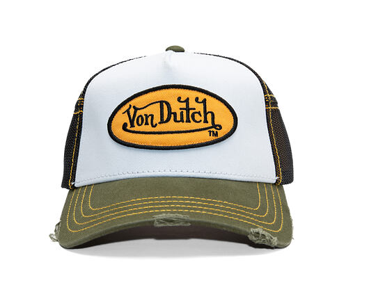 Kšiltovka Von Dutch - Trucker - Classic Logo Olive/White