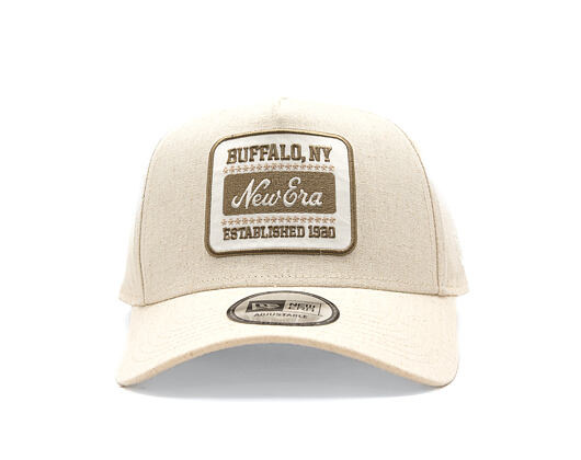 Kšiltovka New Era - Branded Buffalo Patch Linen 9FORTY A-Frame - Stone