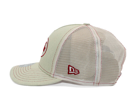 Dámská Kšiltovka New Era - Branded Denim Oval Logo 9FORTY M-CROWN A-Frame Trucker - Cream