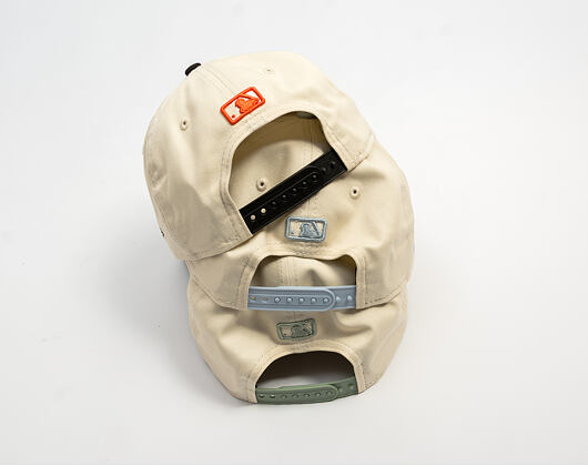 Kšiltovka New Era - MLB Side Script 9FORTY M-CROWN - NY Mets - Cream / Black